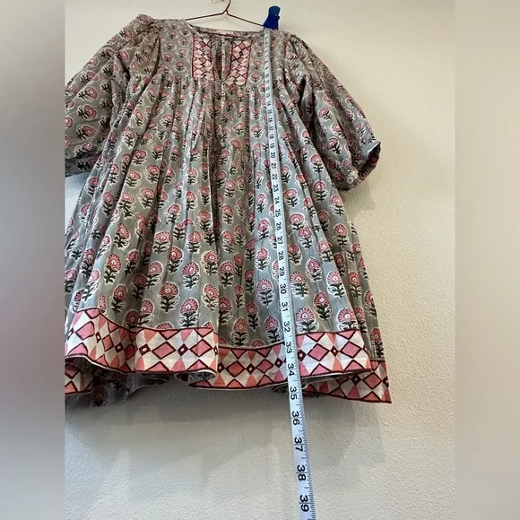 Marea Liz Joy Casita Pink And Gray Babydoll Dress Small - Picture 4 of 8